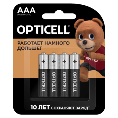 OPTICELL батарейки AAA 4шт